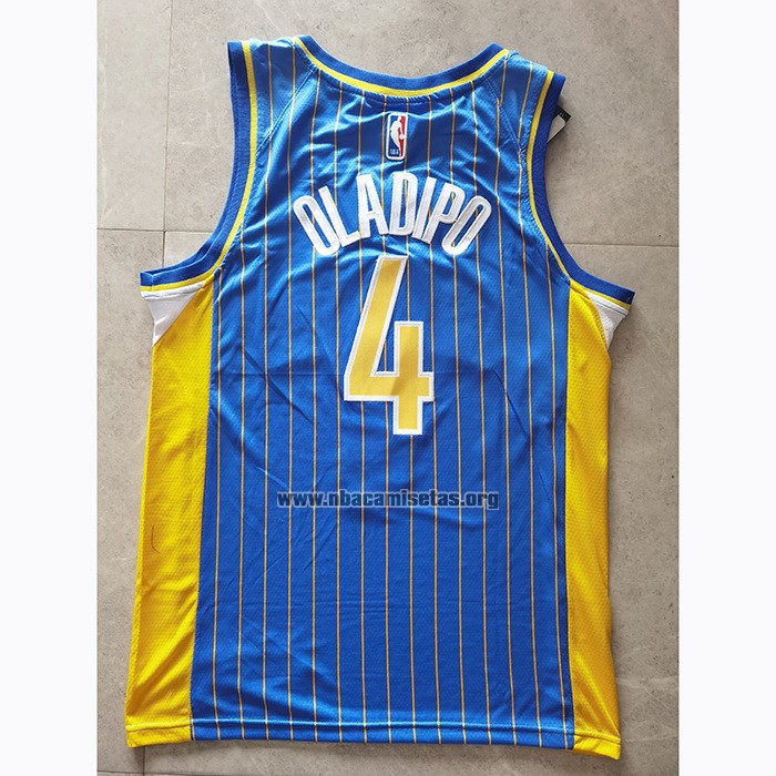 Camiseta Indiana Pacers Victor Oladipo NO 4 Ciudad 2020-21 Azul